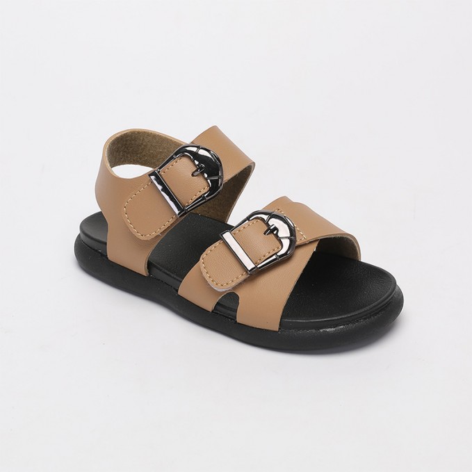 Summer metal buckle decorative flat sandals for boys