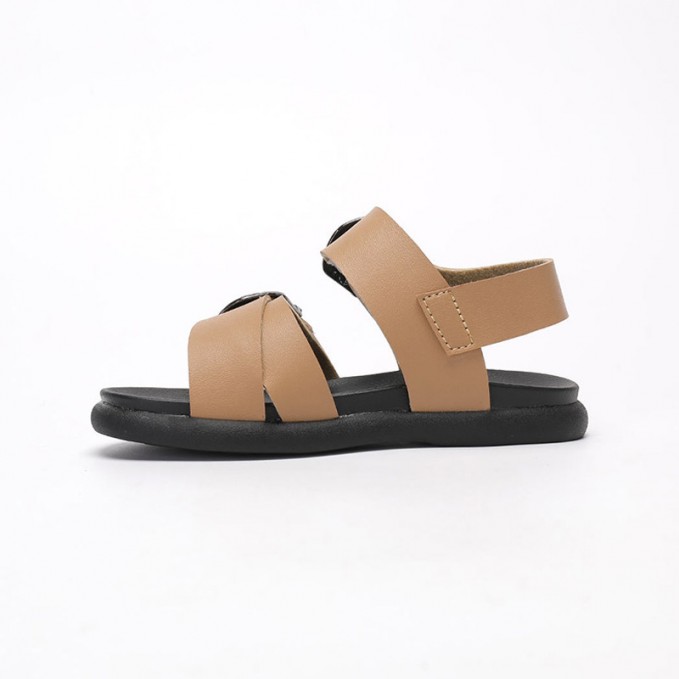 Summer metal buckle decorative flat sandals for boys