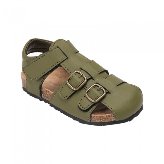 Reinforced toe cap cork non-slip boys sandals
