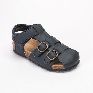 Reinforced toe cap cork non-slip boys sandals