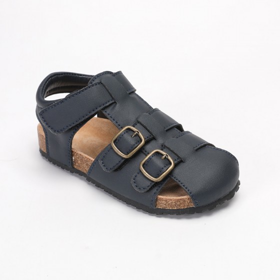 Reinforced toe cap cork non-slip boys sandals