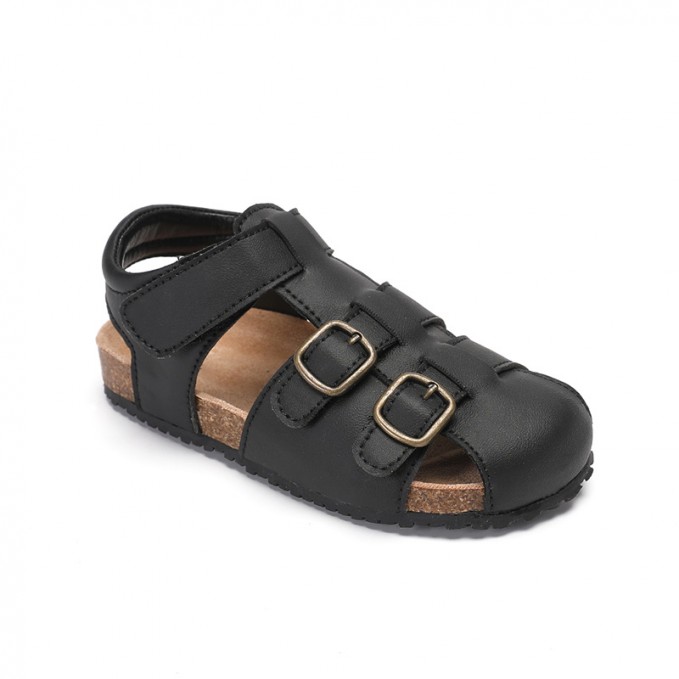 Reinforced toe cap cork non-slip boys sandals