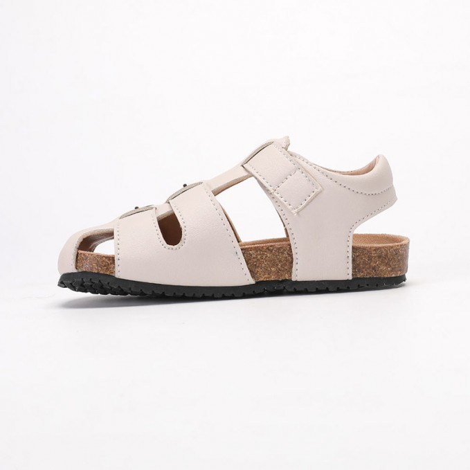 Reinforced toe cap cork non-slip boys sandals