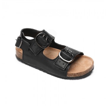 Fashion buckle decorated cork boys sandals