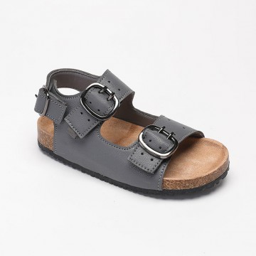Fashion buckle decorated cork boys sandals