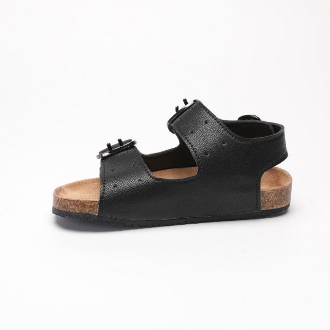 Fashion buckle decorated cork boys sandals