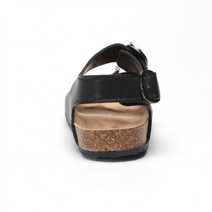 Fashion buckle decorated cork boys sandals