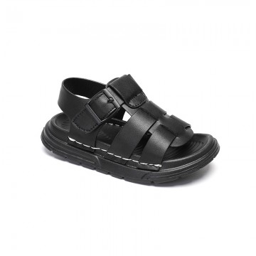 Full grain leather open toe boys sandals