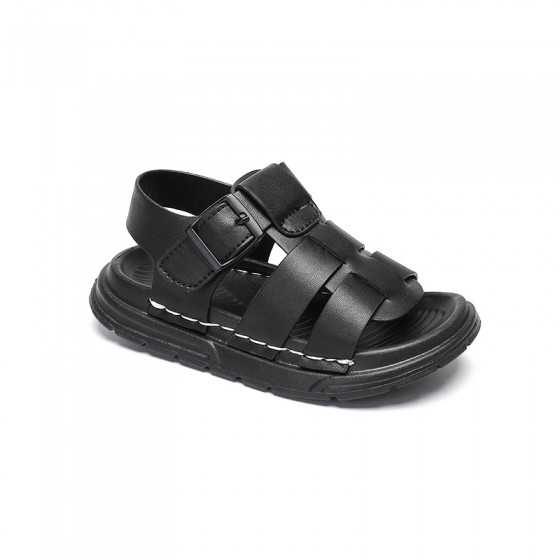 Full grain leather open toe boys sandals