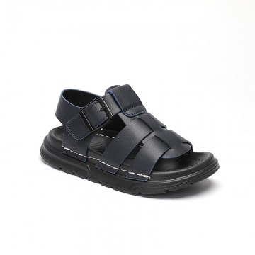 Full grain leather open toe boys sandals