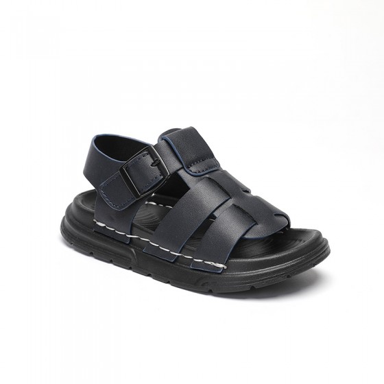 Full grain leather open toe boys sandals