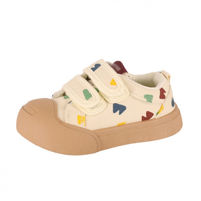 Double velcro anti-slip canvas boys sports shoes