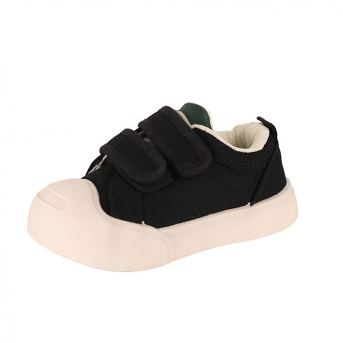 Double velcro anti-slip canvas boys sports shoes