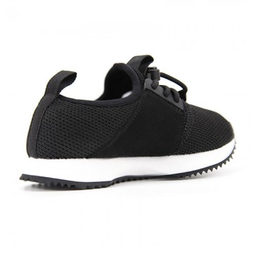 Black breathable knitted comfortable boys sneakers