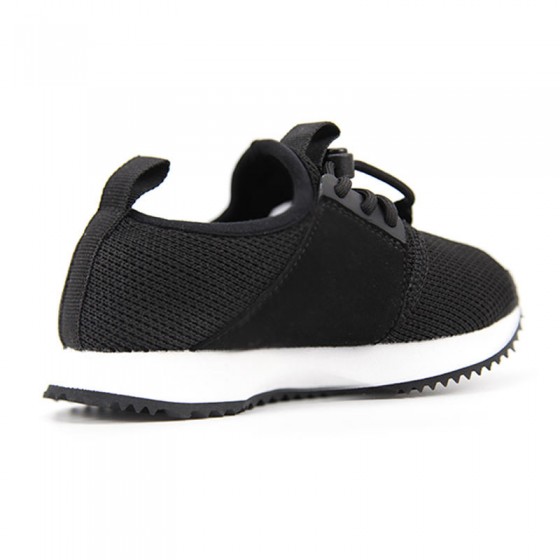 Black breathable knitted comfortable boys sneakers