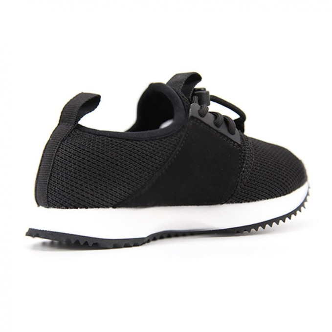 Black breathable knitted comfortable boys sneakers