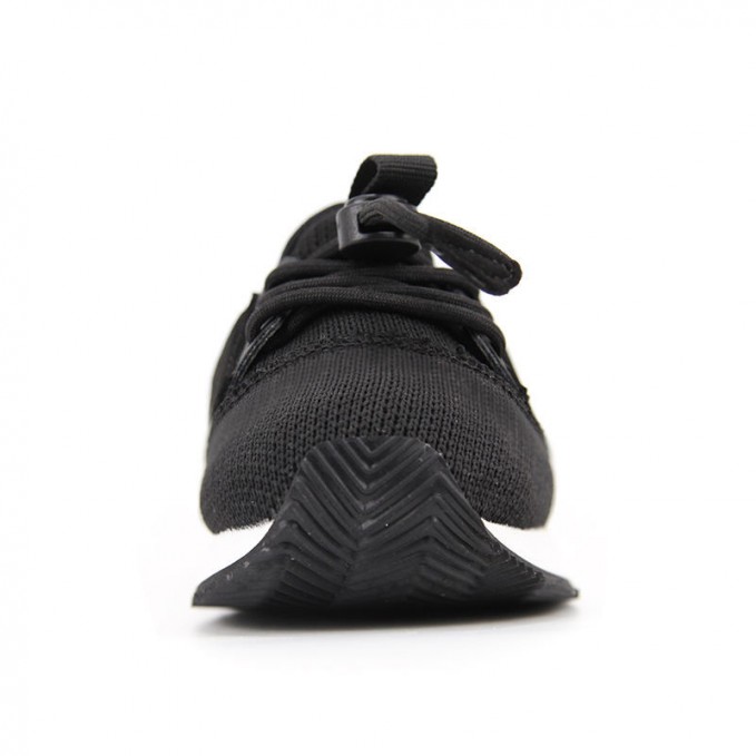 Black breathable knitted comfortable boys sneakers