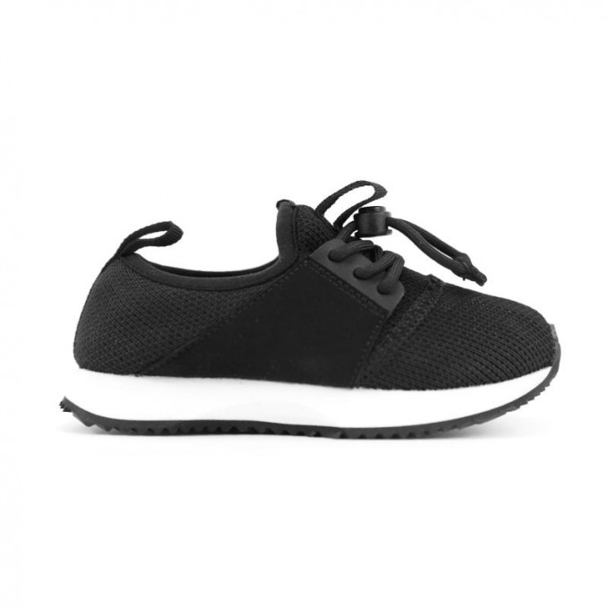 Black breathable knitted comfortable boys sneakers
