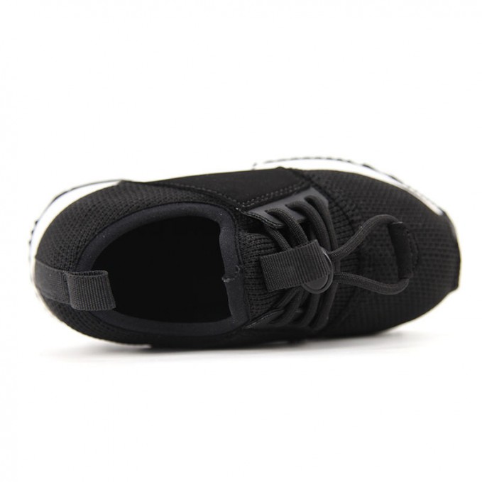 Black breathable knitted comfortable boys sneakers
