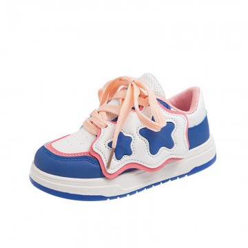 Contrast color stitching Velcro boys' sneakers