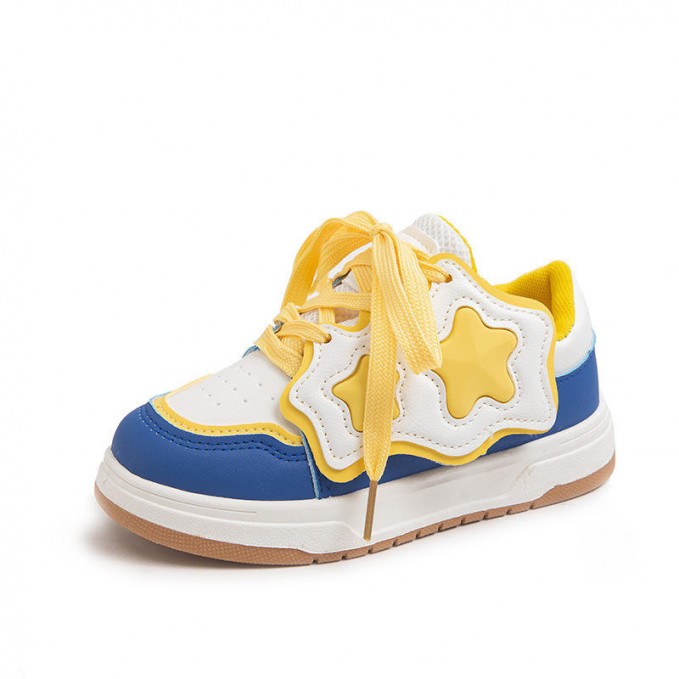 Contrast color stitching Velcro boys' sneakers