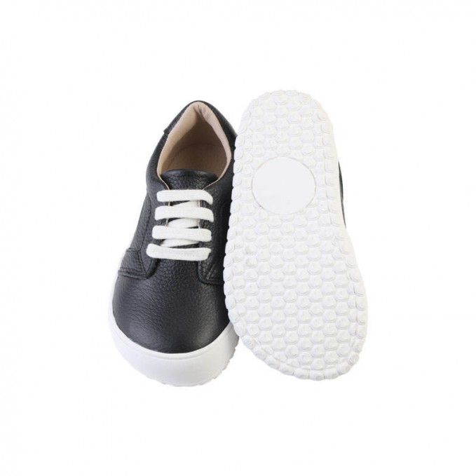 Leather soft sole lace-up boys sneakers