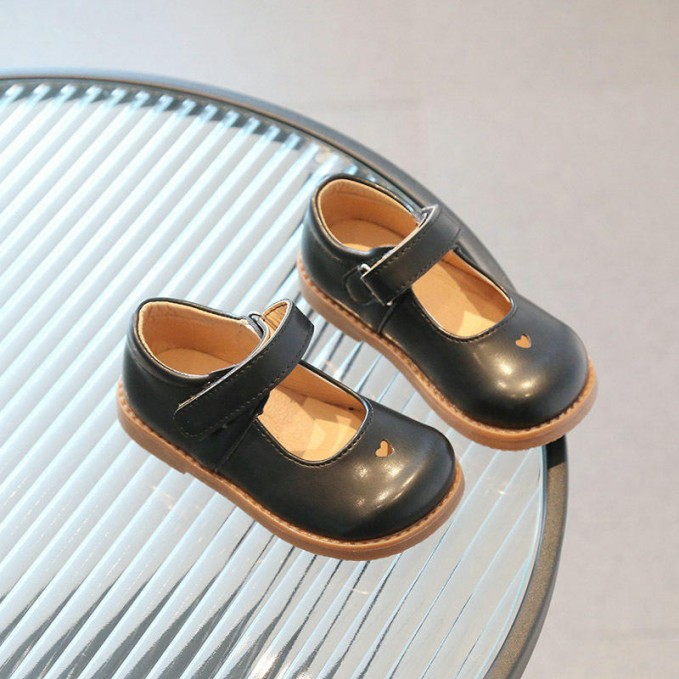 Lightweight and comfortable Velcro girls' leather shoes