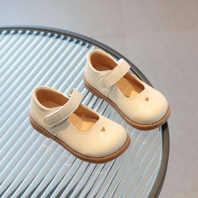 Lightweight and comfortable Velcro girls' leather shoes
