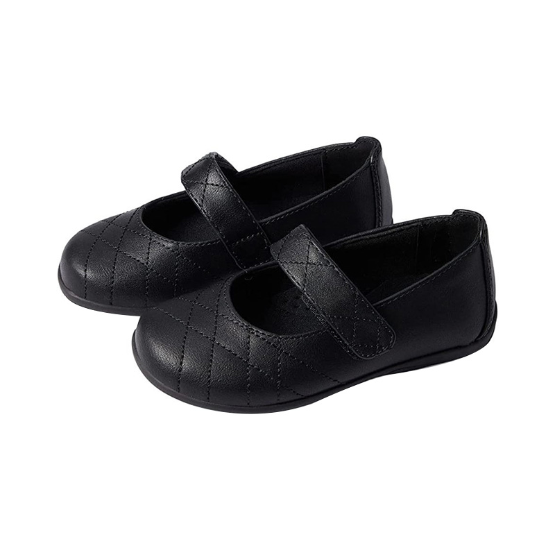 High quality trendy flat leather shoes for girls