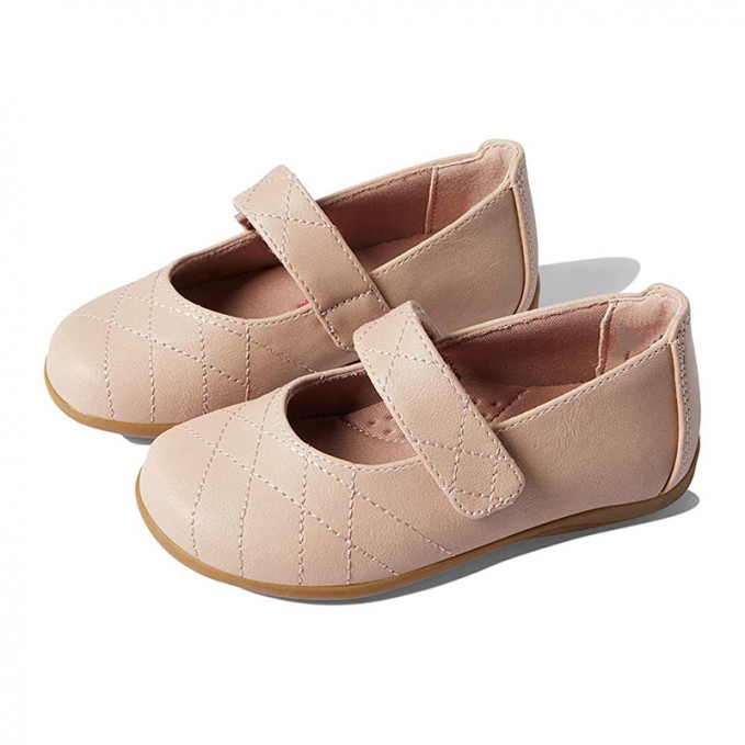 High quality trendy flat leather shoes for girls