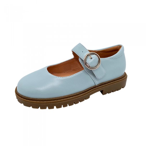 Unique design non-slip girls' leather shoes