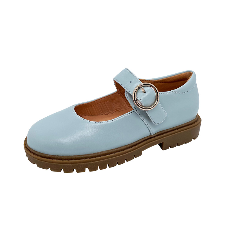 Unique design non-slip girls' leather shoes