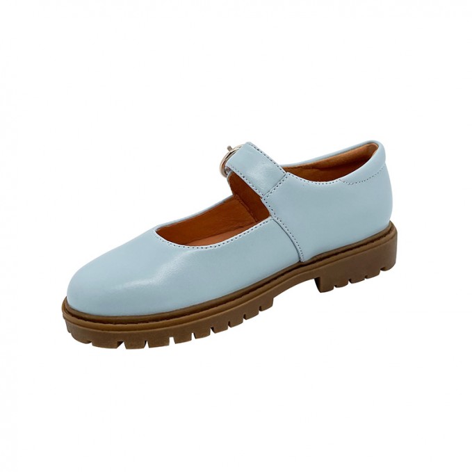 Unique design non-slip girls' leather shoes