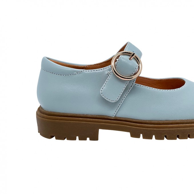 Unique design non-slip girls' leather shoes
