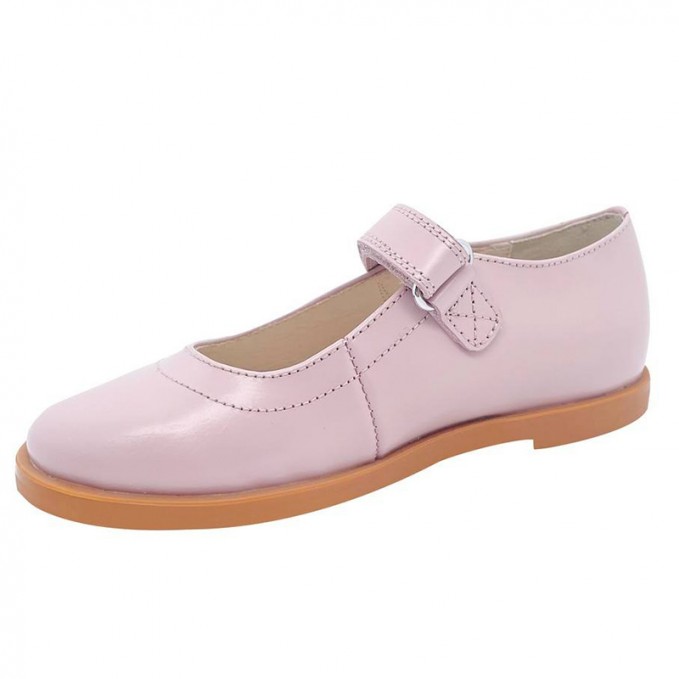 Lightweight and wear-resistant smooth girls' leather shoes