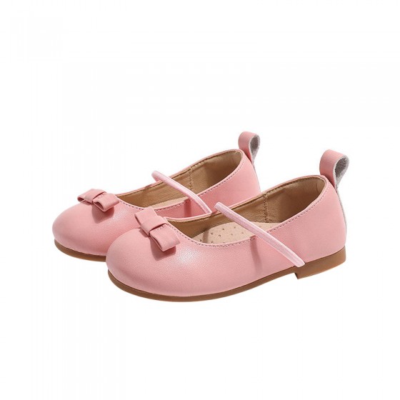 High quality soft bottom non-slip girls' leather shoes