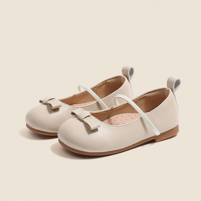 High quality soft bottom non-slip girls' leather shoes