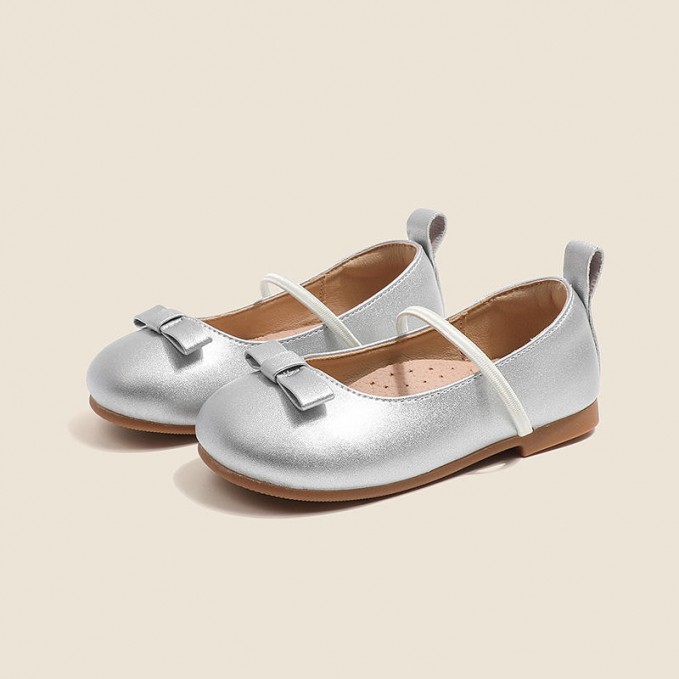 High quality soft bottom non-slip girls' leather shoes