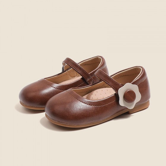 High quality soft and elegant girls leather shoes