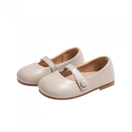 Lightweight non-slip soft sole girls' leather shoes