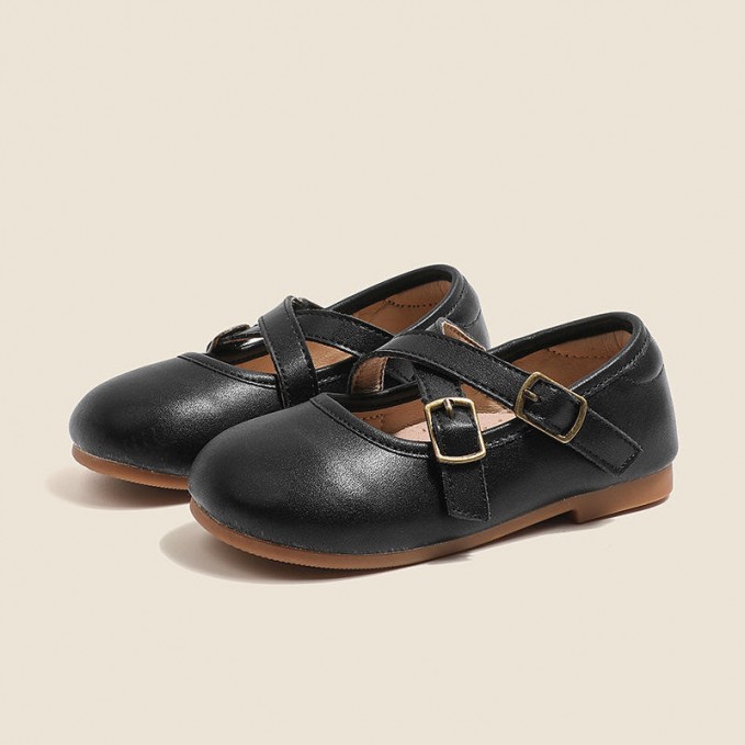 Lightweight breathable soft leather girls shoes
