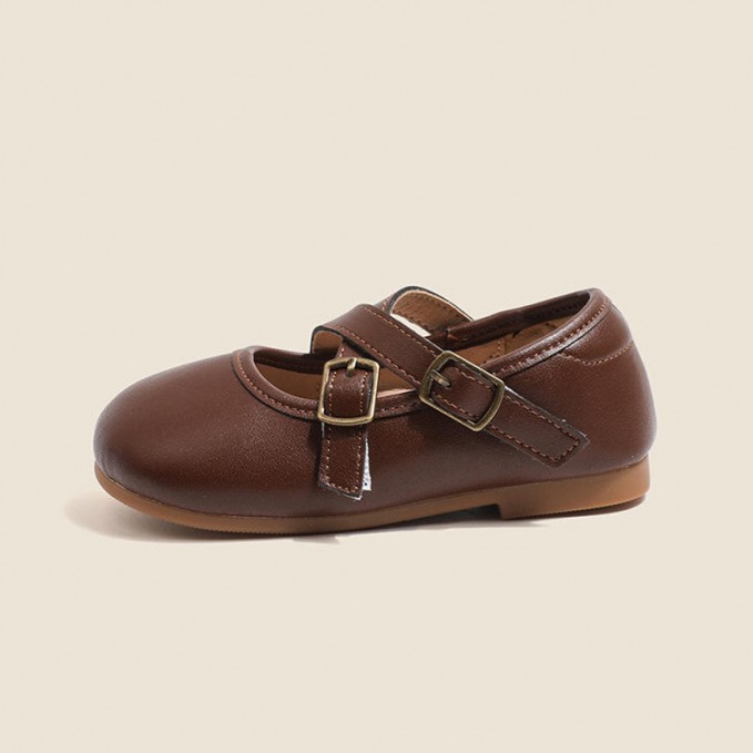 Lightweight breathable soft leather girls shoes