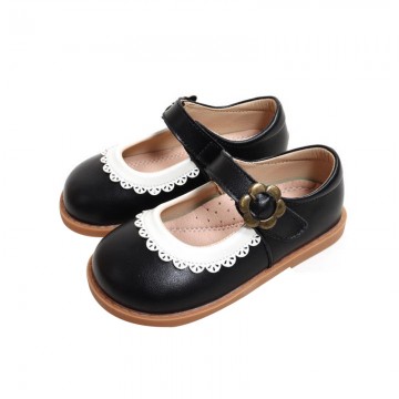 Elegant non-slip soft-soled girls' leather shoes