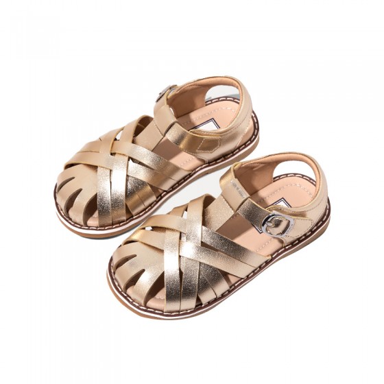 Lightweight vintage woven non-slip girls sandals