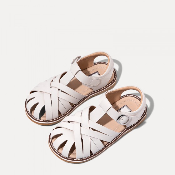 Lightweight vintage woven non-slip girls sandals