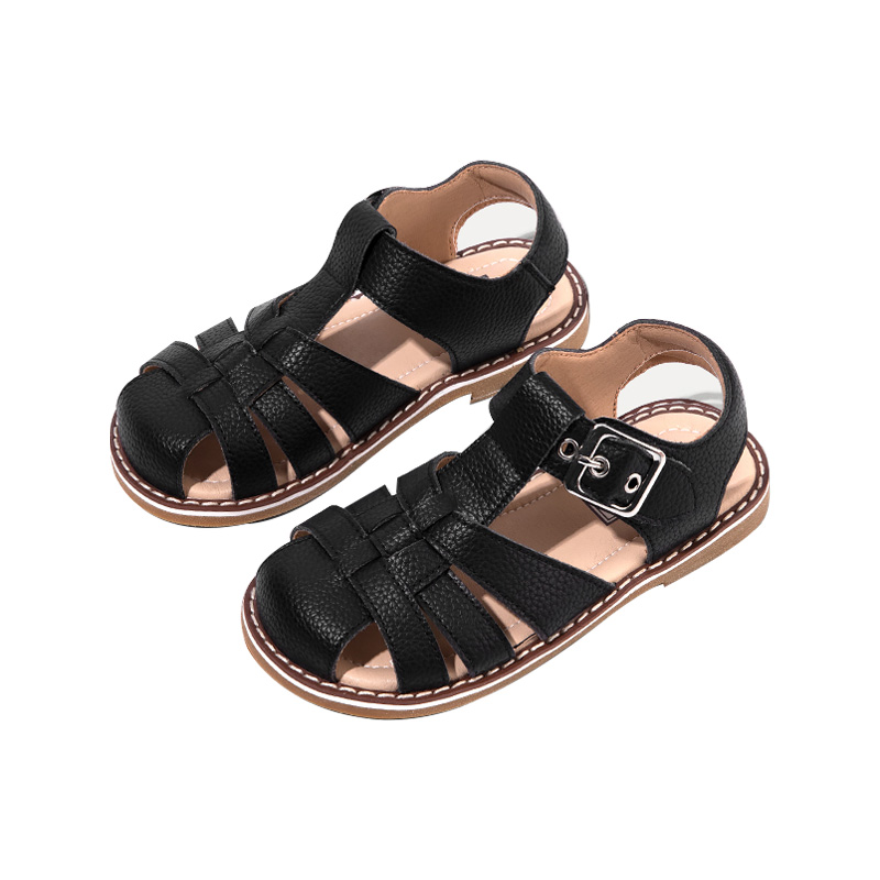 Breathable woven anti-collision girls sandals