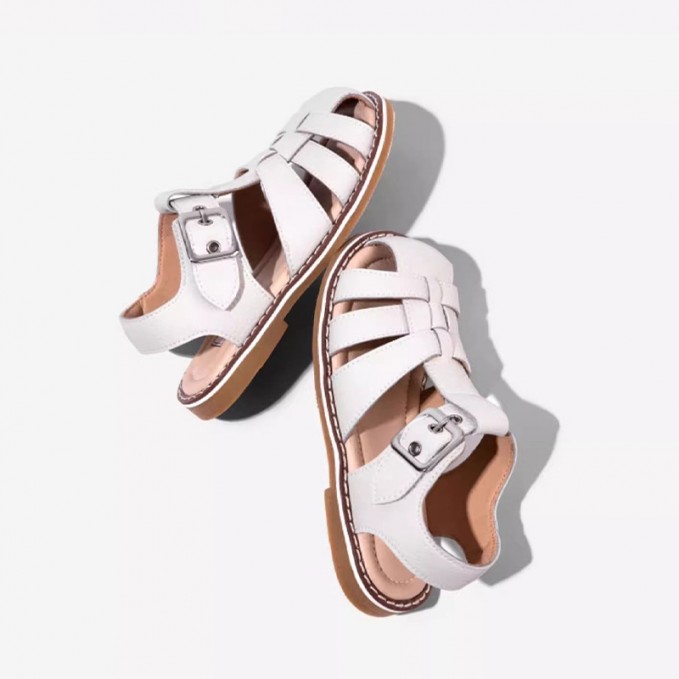 Breathable woven anti-collision girls sandals
