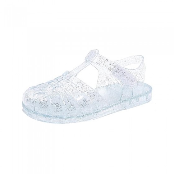 Waterproof breathable flat girls jelly sandals