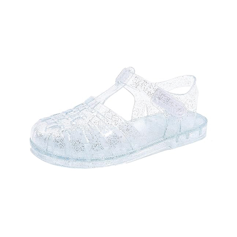 Waterproof breathable flat girls jelly sandals