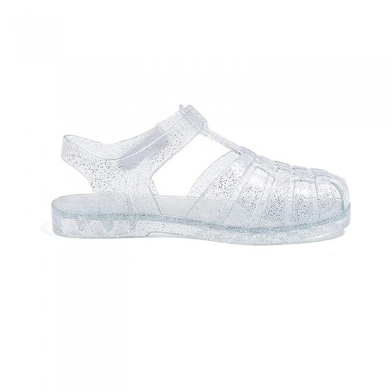 Waterproof breathable flat girls jelly sandals